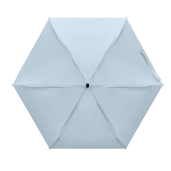 Parapluie pliant bleu clair ouvert