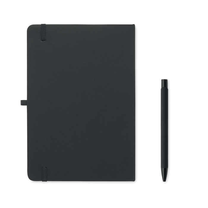 Carnet noir avec stylo assorti