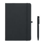Carnet noir avec stylo assorti