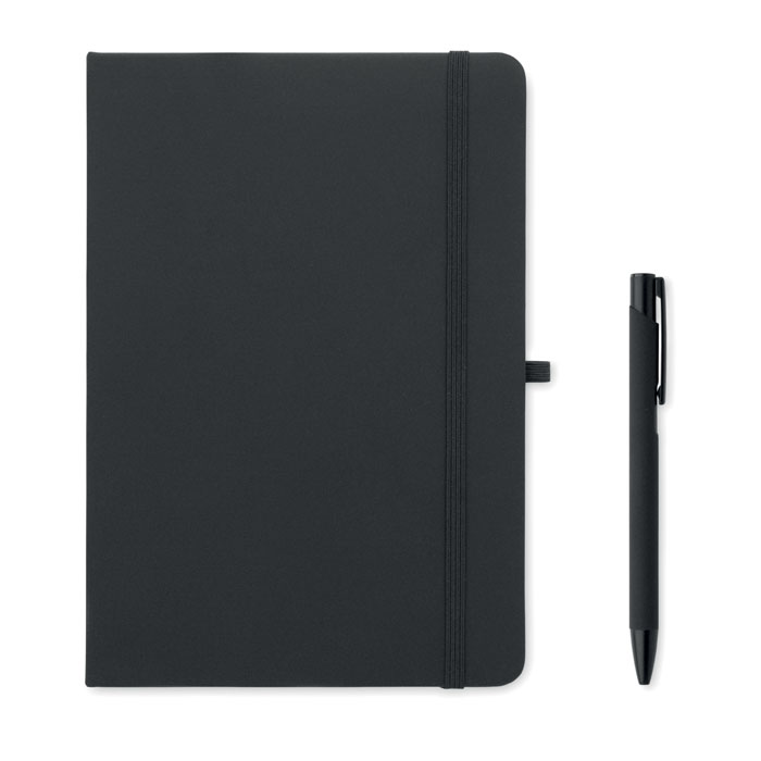 Carnet noir avec stylo assorti