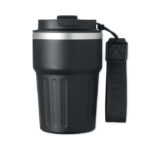Tasse de voyage noire avec sangle détachable