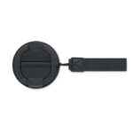 Porte-étiquette de valise noir rond