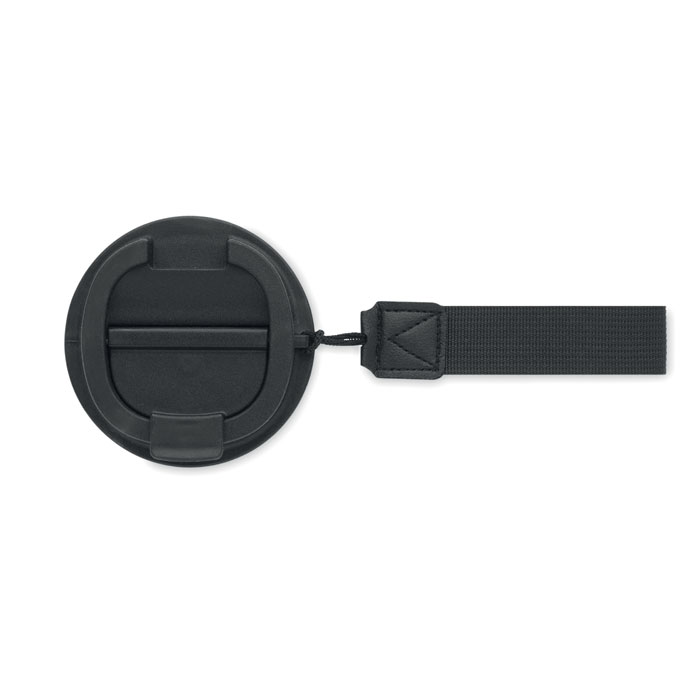 Porte-étiquette de valise noir rond