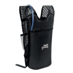 Sac à dos d’hydratation noir avec tube bleu