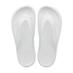 Paire de tongs blanches unisexes en plastique