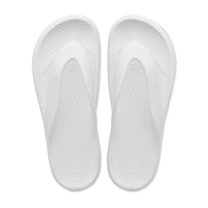 Paire de tongs blanches unisexes en plastique