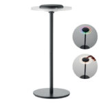 Lampe de sol LED moderne noire tactile