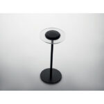 Lampe de table moderne noire avec disque transparent