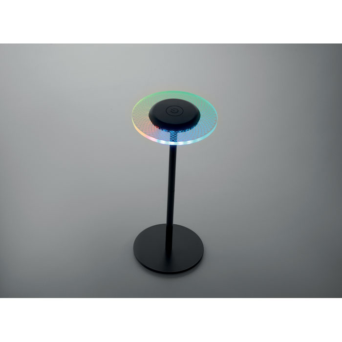 Lampe LED moderne à lumière multicolore.