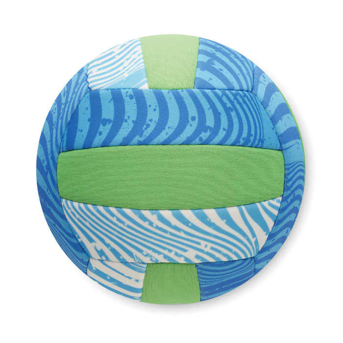Ballon de volley bleu et vert.