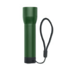 Lampe de poche verte avec dragonne noire