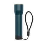 Lampe de poche bleue avec dragonne noire