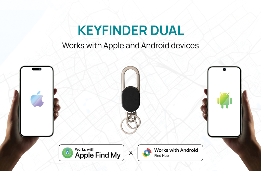 Porte-clés localisateur compatible Apple et Android