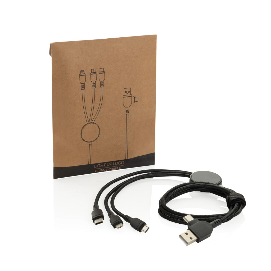 Câble de charge 6 en 1 avec emballage.