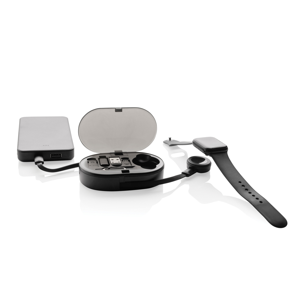 Kit de chargeur multifonction pour appareils électroniques noirs