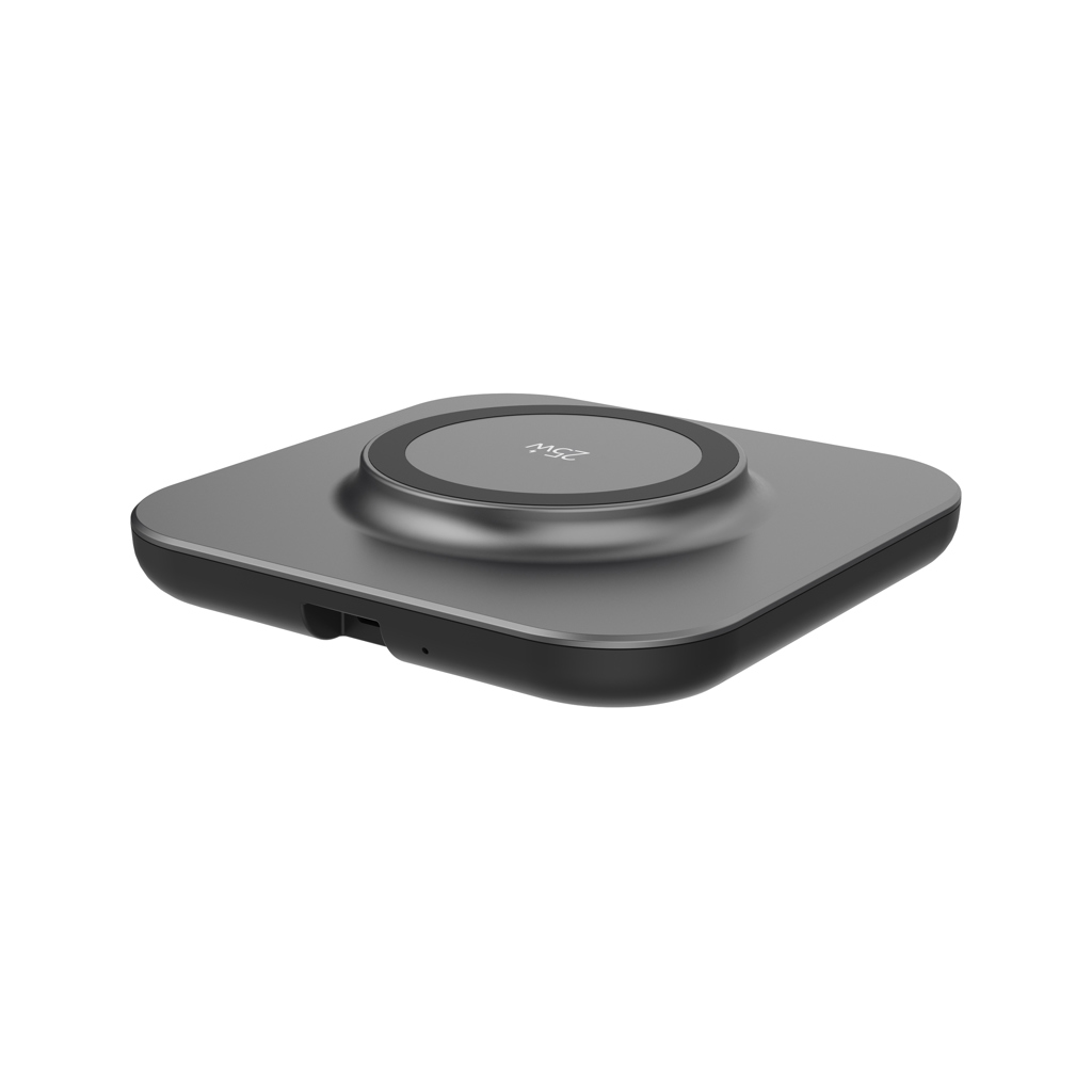 Chargeur sans fil noir pour smartphone