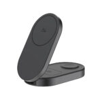Chargeur sans fil double noir 25W