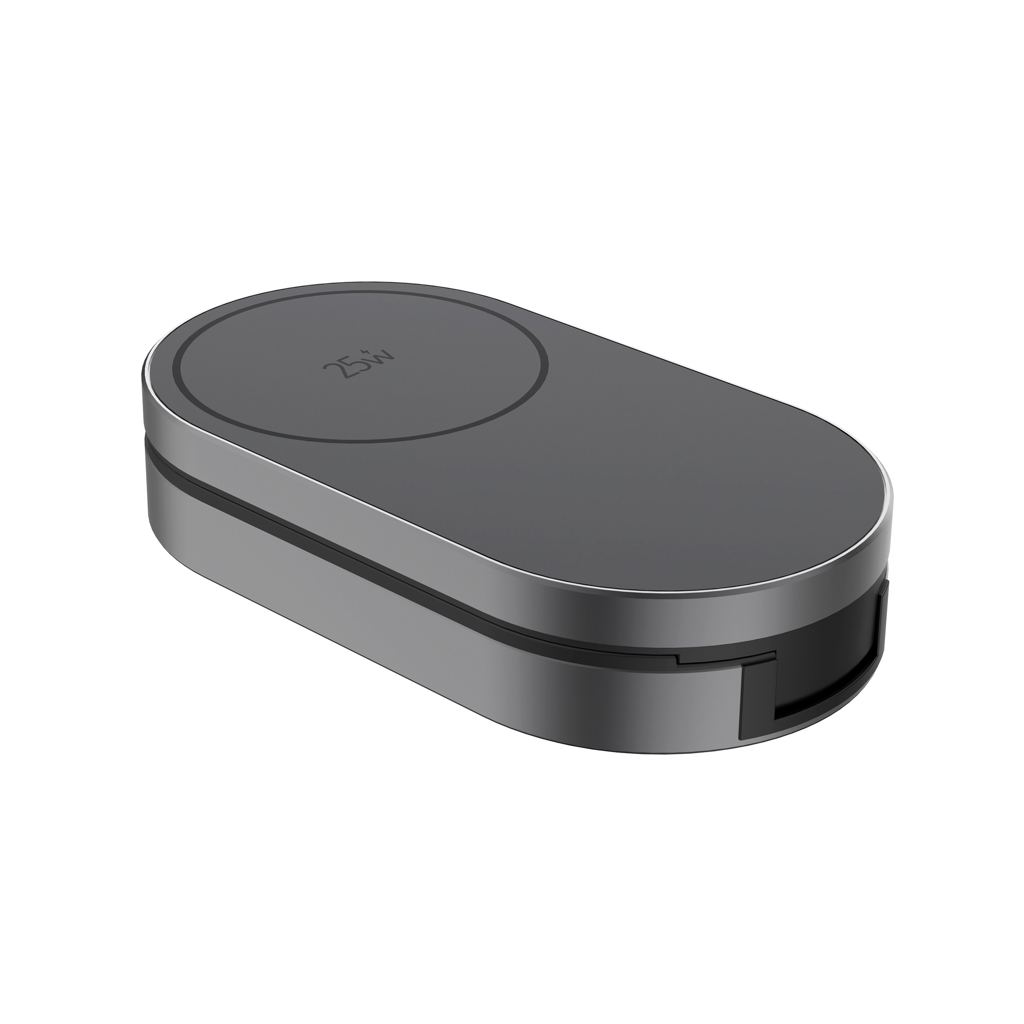 Chargeur sans fil gris 25W moderne