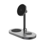 Station de charge sans fil multi-appareils grise