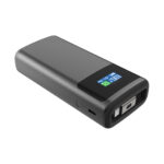 Batterie externe noire avec écran de charge