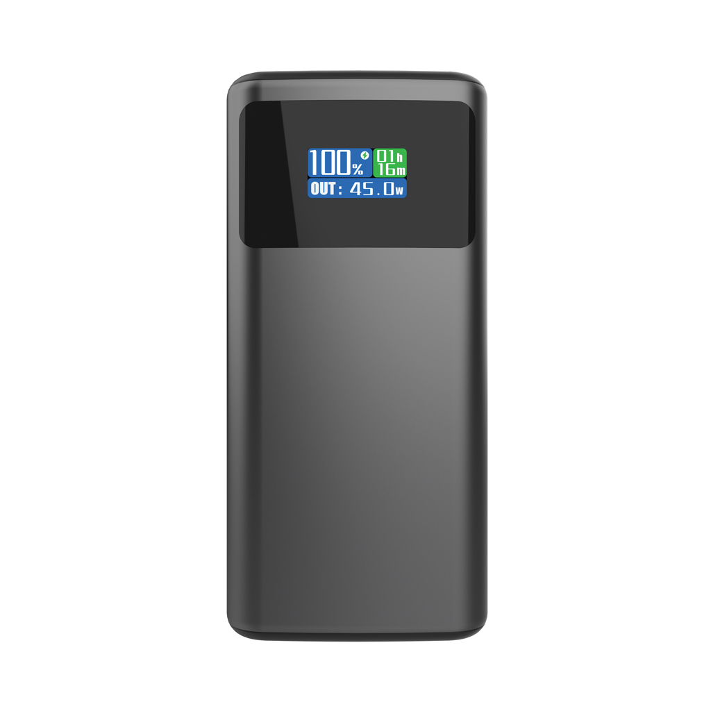 Batterie externe noire avec écran d’affichage numérique