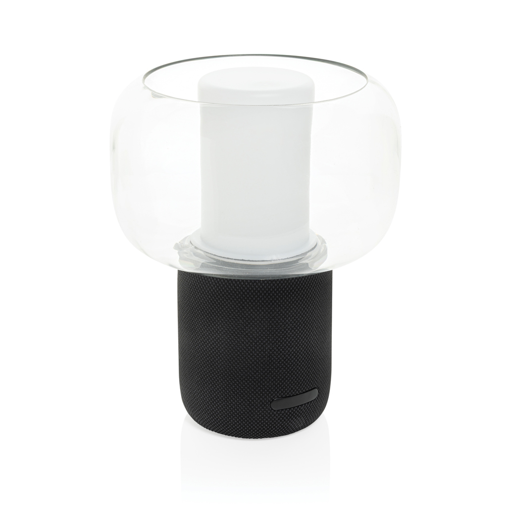 Lampe moderne en verre avec base noire