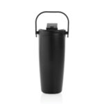 Gourde noire réutilisable avec anse en plastique