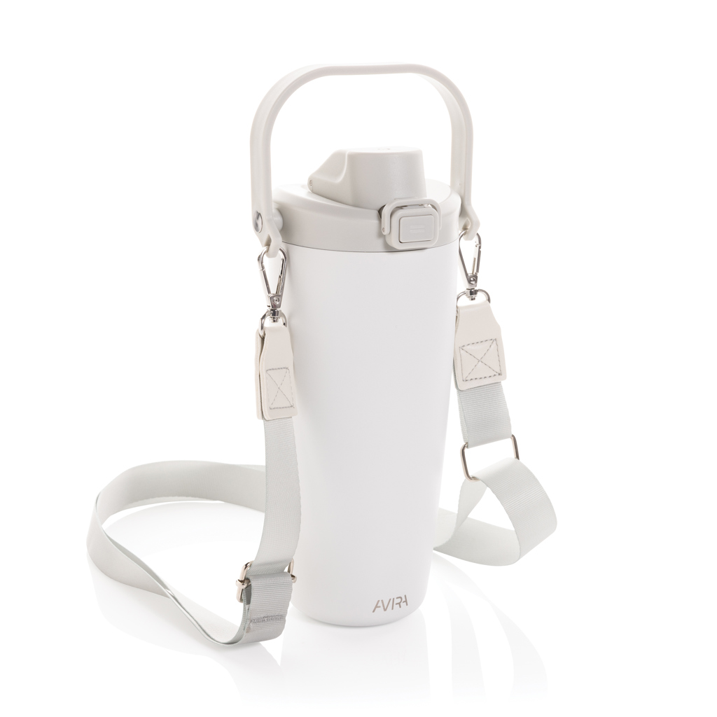 Gourde blanche avec sangle détachable