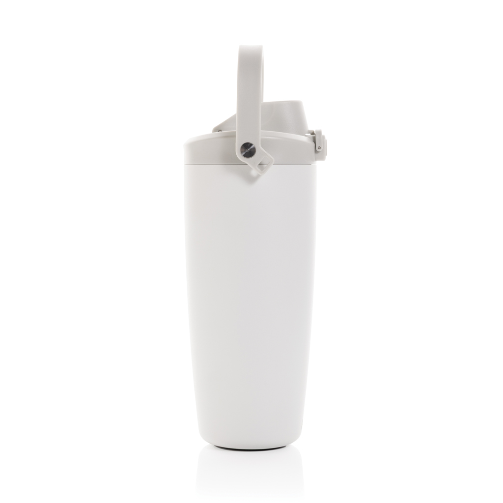 Gourde blanche avec couvercle gris