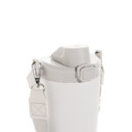 Gourde blanche avec sangle détachable grise