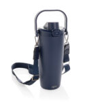 Gourde isotherme bleue avec sangle réglable
