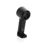 Petit ventilateur portable noir sur socle