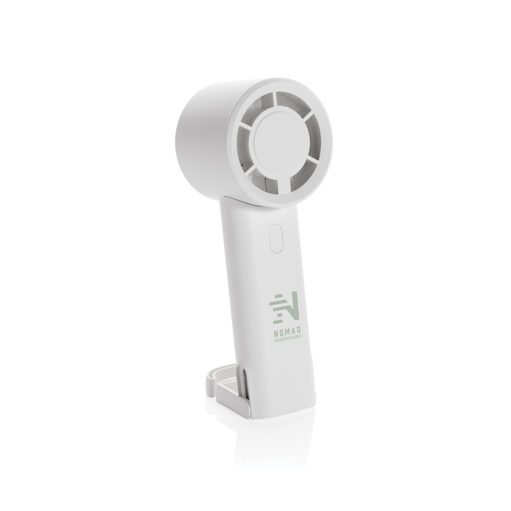 Ventilateur portatif blanc sur support pliable