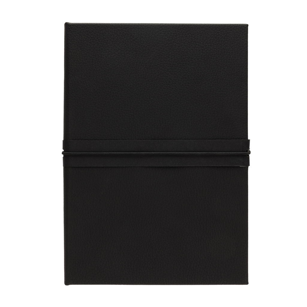 Carnet noir fermé avec élastique