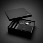 Coffret cadeau noir élégant avec accessoires