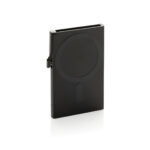 Batterie externe noire avec charge sans fil.