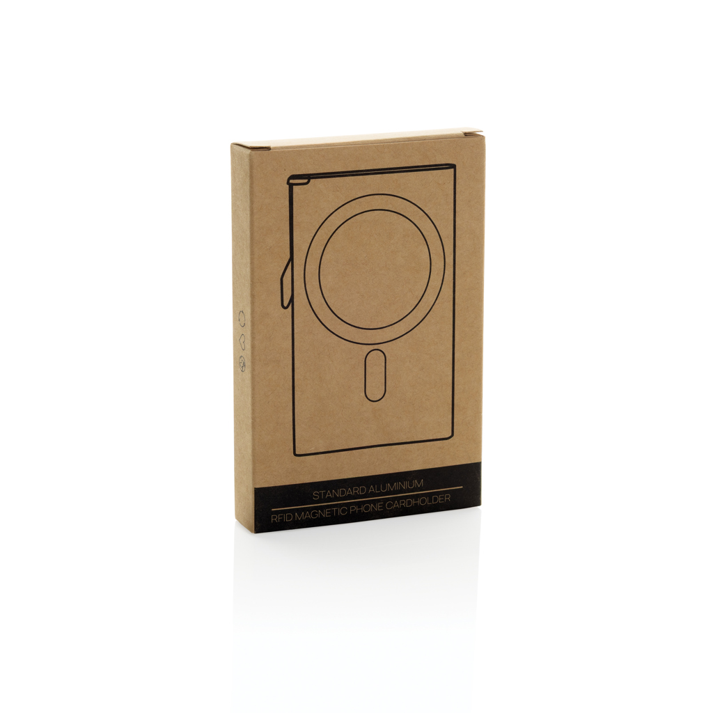 Boîte de porte-cartes RFID magnétique en aluminium