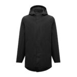 Manteau noir à capuche pour homme