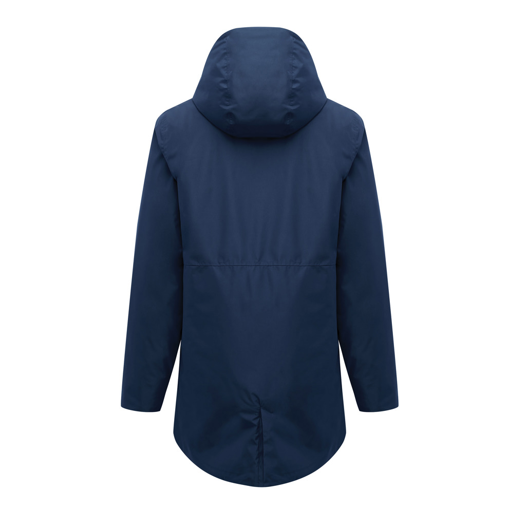 Veste bleue à capuche vue de dos