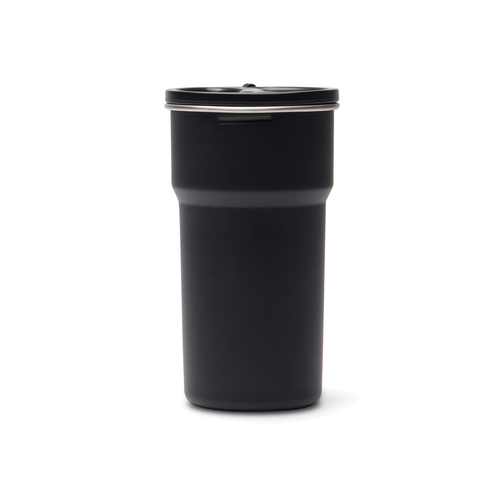 Gobelet de voyage noir avec couvercle