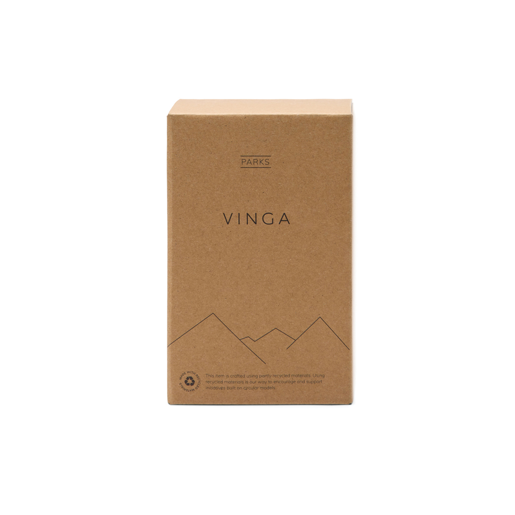 Boîte en carton recyclable marquée Vinga