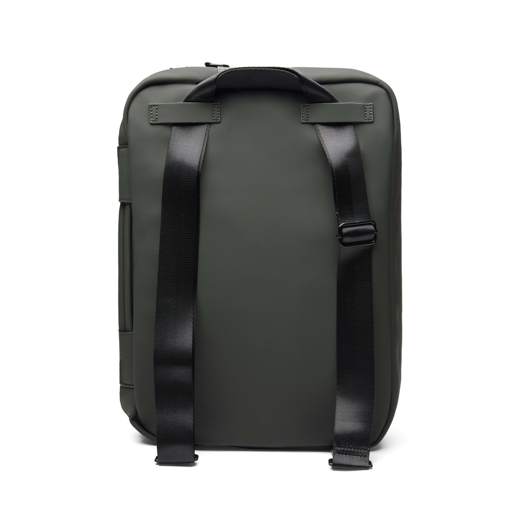 Sac à dos vert foncé avec bretelles noires