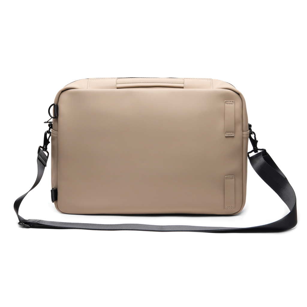 Sac bandoulière beige moderne avec sangle noire