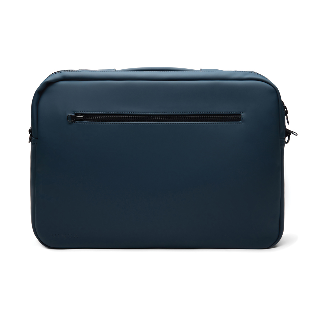 Sac ordinateur bleu avec fermeture éclair frontale