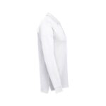 Polo blanc à manches longues vu de côté