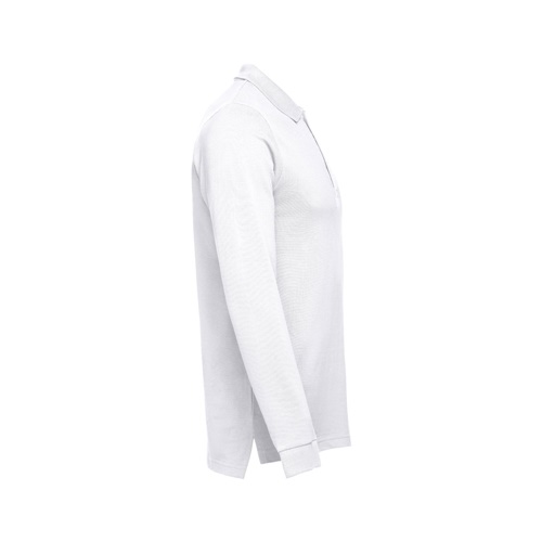 Polo blanc à manches longues vu de côté