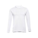 Polo blanc à manches longues pour homme