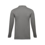 Polo gris à manches longues vu de dos