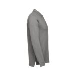 Polo gris à manches longues pour homme