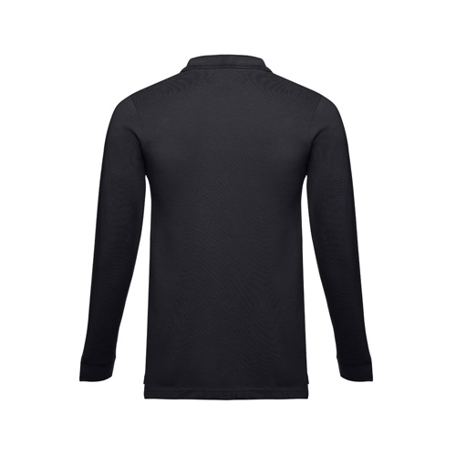 Dos d’un polo noir à manches longues